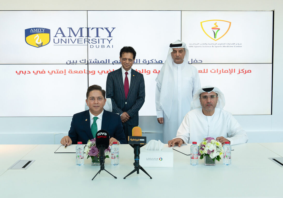 UAE Sports Science and Sports Medicine Center and Amity University Dubai sign cooperation agreement to promote and bridge partnerships with various academic entities