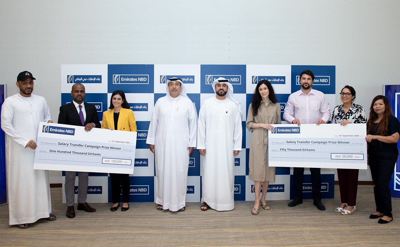 Emirates Nbd Announces Mega Prize Winners Of Salary Transfer Campaign