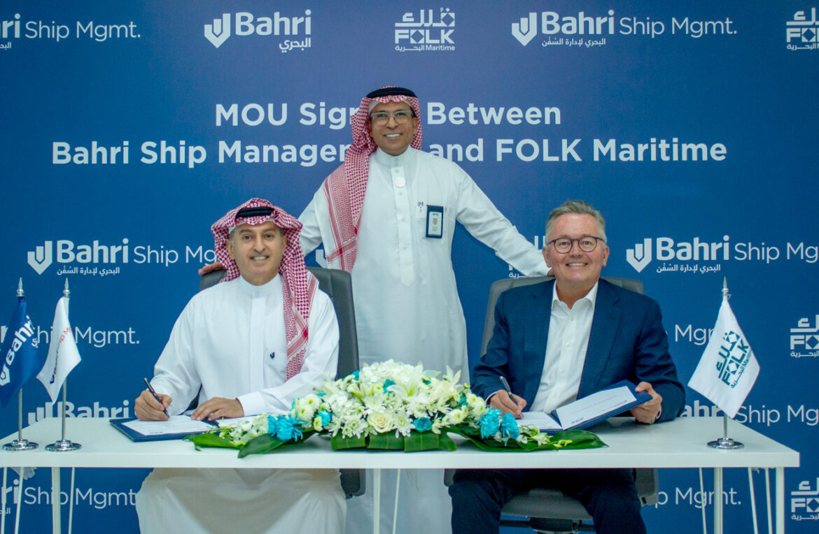 Folk Maritime signs MoU with Bahri Ship Management to collaborate on technical ship management and crewing of vessels under Saudi Arabia flag