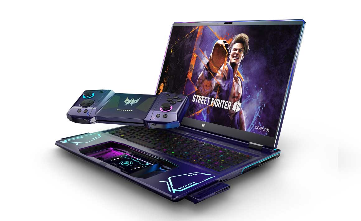 Project DualPlay: Novel Gaming Laptop Concept with Detachable Controllers for Dual-player Experiences