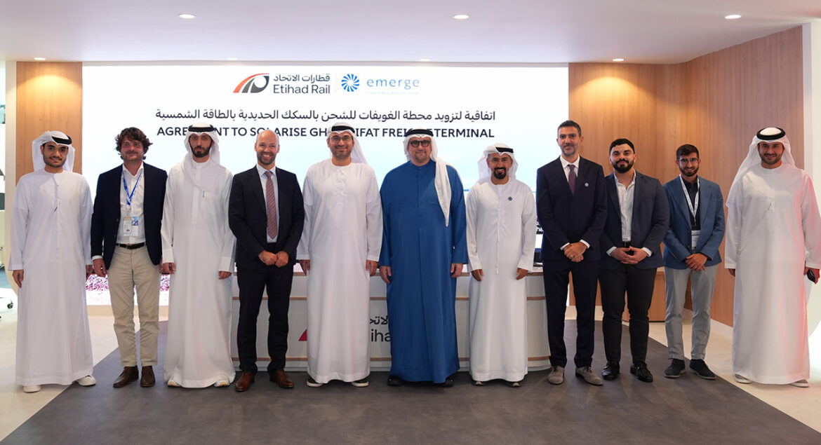 Etihad Rail and Emerge Sign Landmark Solar Power Deal at Global Rail 2024