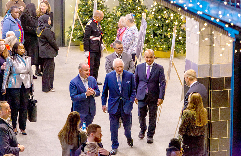 HIS MAJESTY THE KING MAKES A FESTIVE VISIT TO THE ICONIC BATTERSEA POWER STATION