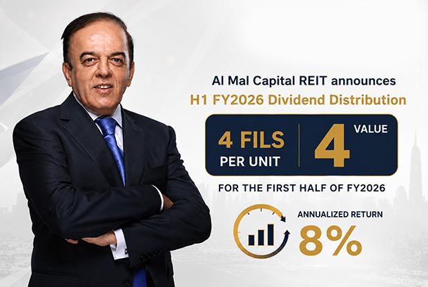 Al Mal Capital REIT announces H1 FY2026 Dividend Distribution of 4 Fils per Unit, 8% annualized return