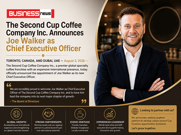 The Second Cup Coffee Company Inc. Announces Joe Walker as Chief Executive Officer 
