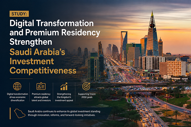 Saudi Arabia’s Investment Competitiveness Strengthened by Digital Transformation and Premium Residency, Study Finds